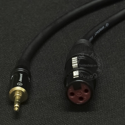 Đầu hàn XLR cái 3 pin nhân đồng mạ vàng Jiasound YM004BG - XLR 3 pin female solder connector