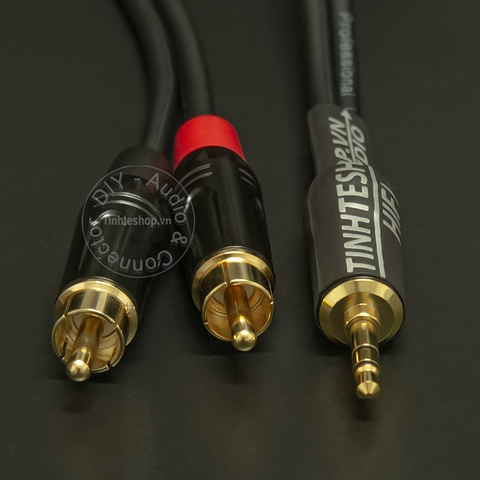 Cáp audio 3.5mm ra 2 AV RCA R+L DIY 0.2 mét đến 20 mét - Audio cable 3.5mm to 2 RCA