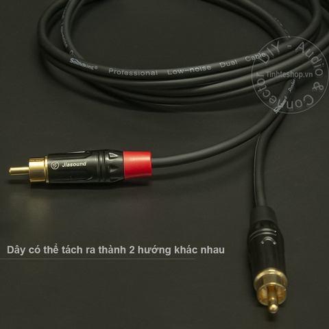 Cáp audio 3.5mm ra 2 AV RCA R+L DIY 0.2 mét đến 20 mét - Audio cable 3.5mm to 2 RCA
