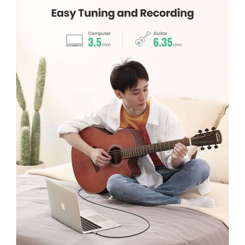 Cáp 3.5 ra 6.5 TRS Ugreen AV127 dài từ 1 mét đến 10 mét - 3.5mm to 1/4 TRS cable