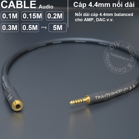 Cáp 4.4mm nối dài 0.1 đến 10 mét - DIY extension 4.4mm balanced audio cable