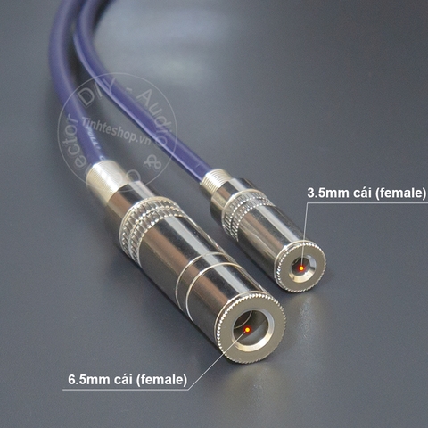 Cáp 6.5 ra 3.5 và 6.5 stereo cắm Tai nghe Loa 0.2 đến 5 mét - DIY 6.5mm TRS male to 6.5mm female and 3.5mm female audio cable
