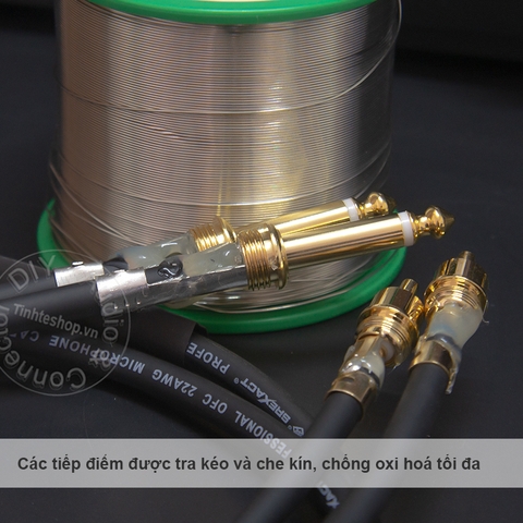 Cáp 6.5mm ra AV 1 cặp - 6.35mm to RCA cable DIY OFC 4N 0.5M 1M 2M 3M 5M