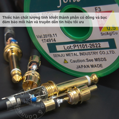 Dây 6 ly TRS ra AV cho loa kiểm âm 1 cặp DIY 0.5 đến 10 mét - 6.5mm TRS to RCA cable