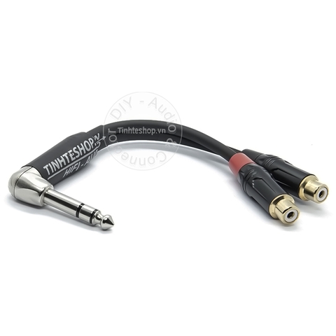 Cáp audio 6.35mm 6.5mm stereo ra 2 AV audio R+L Loa Amplifier 0.2M 0.5M 1M