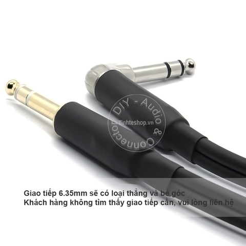 Cáp audio 6.35mm 6.5mm stereo ra 2 AV audio R+L Loa Amplifier 0.2M 0.5M 1M