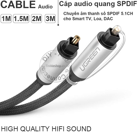 Cáp audio quang SPDIF 5.1 7.1CH Ugreen AV108 - Audio toslink cable