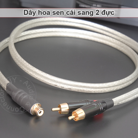 Dây chia AV 1 thành 2 DIY 0.2M đến 5M - RCA male to 2 RCA female cable