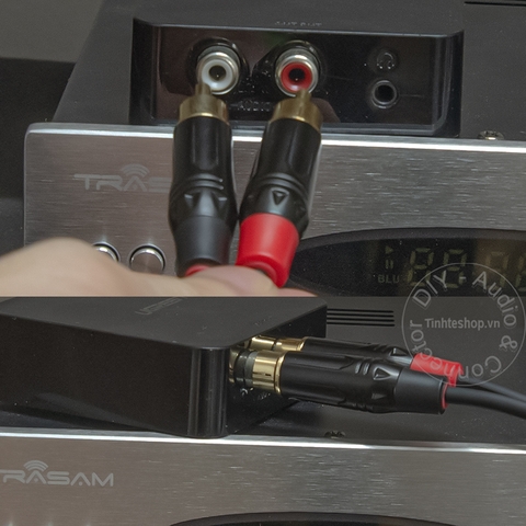 Cáp AV 2 đầu bông sen - RCA Audio cable DIY OFC 4N gold 24K plugs 0.5M 1M 1.5M... 20M