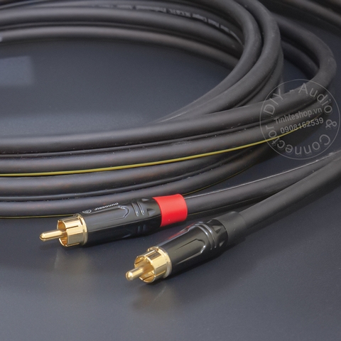 Dây hoa sen 2 đầu lõi đồng mạ bạc 1 cặp DIY 0.5 đến 5 mét - RCA silver plated