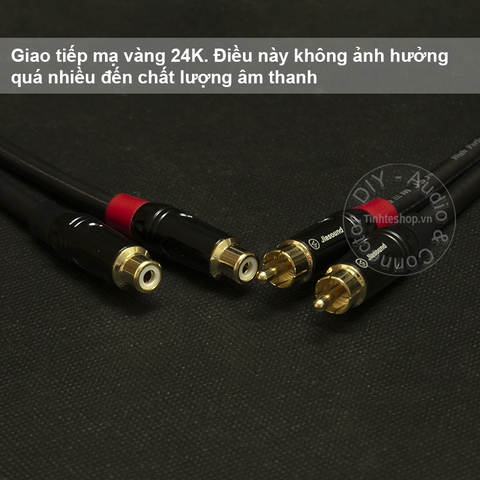 1 cặp - Cáp AV RCA nối dài - Dây âm thanh bông sen AV 1 cổng đực 1 cổng cái OFC 4N lõi mạ bạc 0.2M 0.5M 1M 1.5M