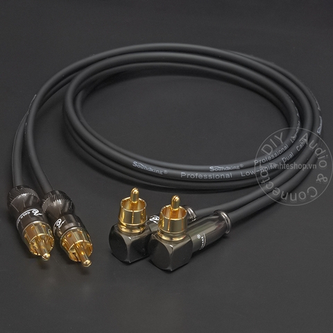 Cáp RCA đầu thẳng đầu bẻ góc DIY - Straight and angled RCA audio cable 0.5M 1M 1.5M 3M...10M