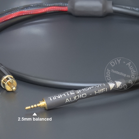 Cáp balanced 2.5mm sang 2 RCA 0.2 đến 5 mét - 2.5 to 2 RCA balanced audio cable for DAC AMP Speaker Amplifier