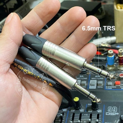 Dây balanced 4.4 sang 2 đầu 6 ly stereo lõi đồng mạ bạc