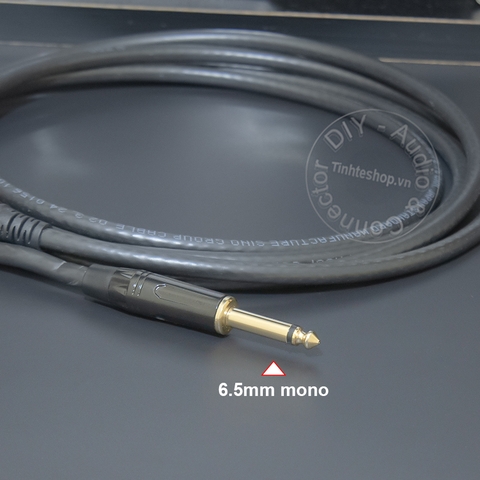 Dây BNC sang 6.5mm cho Thiết bị âm thanh Camera - BNC male to 6.35mm TS male signal cable