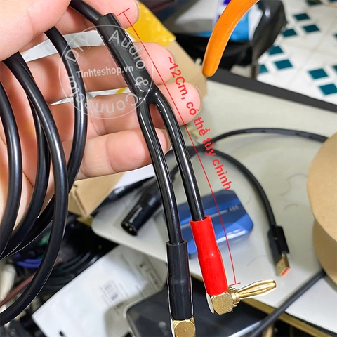 Dây BNC đực sang 2 đầu bắp chuối cho Máy hiện sóng Máy phát điện - BNC to 2 banana plug