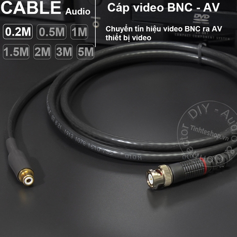 Cáp BNC sang hoa sen AV DIY 0.2M đến 5M - BNC male to RCA female cable