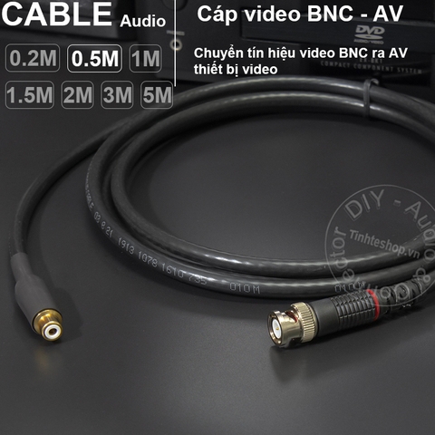 Cáp BNC sang hoa sen AV DIY 0.2M đến 5M - BNC male to RCA female cable