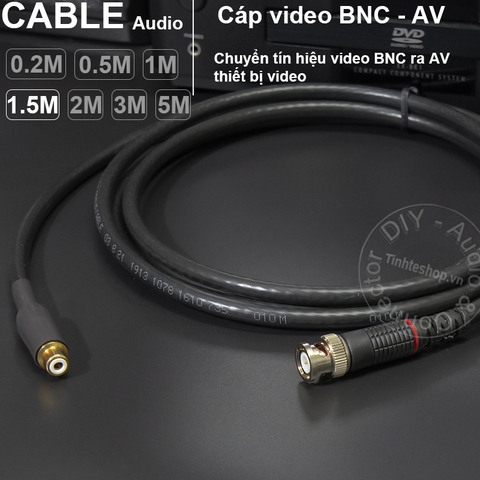 Cáp BNC sang hoa sen AV DIY 0.2M đến 5M - BNC male to RCA female cable