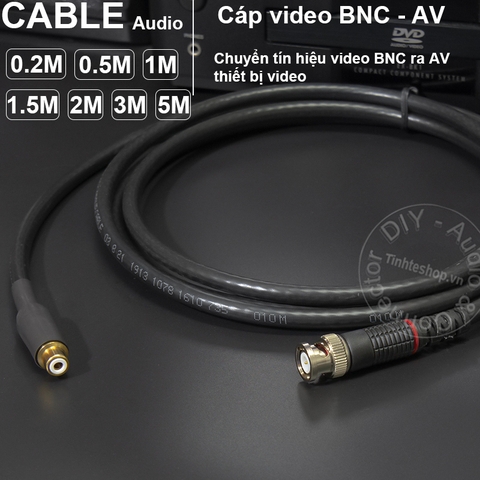 Cáp BNC cái sang AV cái DIY 0.2M đến 5M - BNC female to RCA female cable
