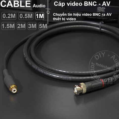 Cáp BNC sang hoa sen AV DIY 0.2M đến 5M - BNC male to RCA female cable