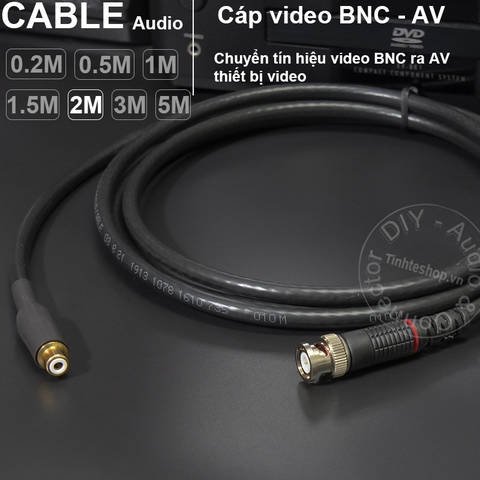 Cáp BNC sang hoa sen AV DIY 0.2M đến 5M - BNC male to RCA female cable