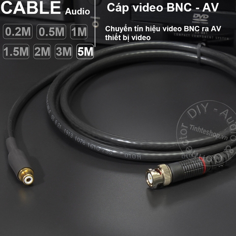 Cáp BNC sang hoa sen AV DIY 0.2M đến 5M - BNC male to RCA female cable