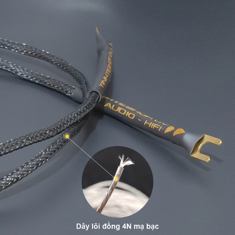 Dây tiếp địa cho Pre AMP Đĩa Than Âm ly - Ground wire for audio equipment with silver-plated 4N copper core