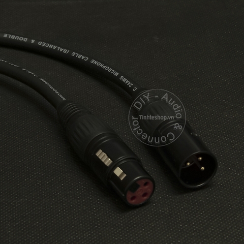 Đầu hàn XLR cái 3 pin nhân đồng mạ vàng Jiasound YM004BG - XLR 3 pin female solder connector