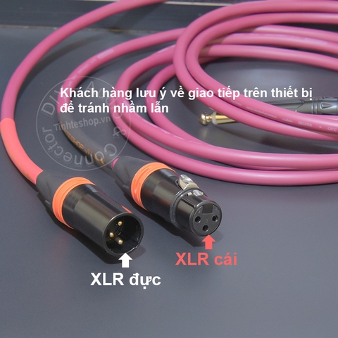 Cáp canon sang 6 ly TRS balanced lõi đồng 4N mạ bạc chuyển âm thanh từ Mixer DAC bàn DJ sang Loa kiểm âm