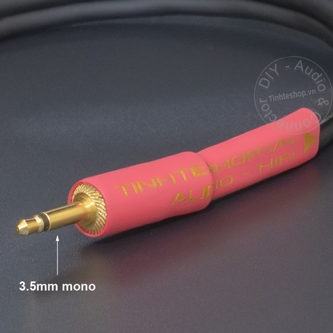 Cáp chia 3.5mm mono 1 thành 2 stereo cho đài cassette DIY 0.2 đến 1 mét - 3.5mm mono audio splitter 1 to 2 stereo