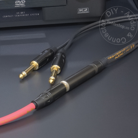 Cáp gộp 2 đầu 6 ly mono sang 6 ly stereo DIY 0.2 đến 5 mét