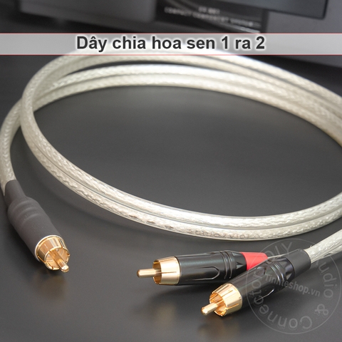 Dây chia AV 1 thành 2 DIY 0.2M đến 5M - RCA male to 2 RCA female cable
