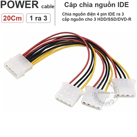 Cáp nối dài 4pin IDE đực sang cái - Molex IDE 4pin male to 4pin IDE female 20Cm