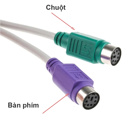 Cáp chia PS2 dùng chung chuột bàn phím - PS2/2 male to 2 male to 2 female keyboard adapter cable