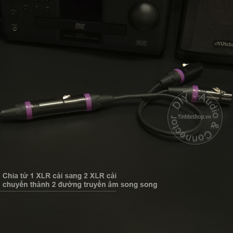 Cáp XLR cái sang 2 XLR cái - Cáp chia XLR female to 2 XLR female 0.2M 0.5M 1M 1.5M