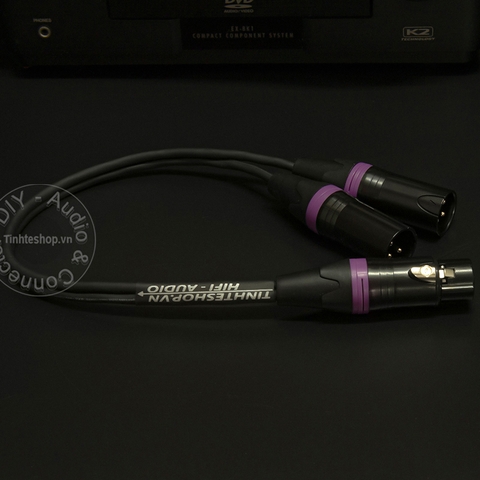 Cáp XLR cái sang 2 XLR đực - Cáp chia bablanced XLR female to 2 XLR male 0.2M 0.5M 1M 1.5M