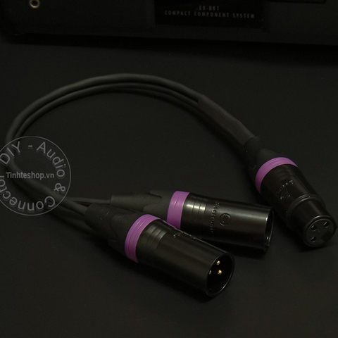 Cáp XLR cái sang 2 XLR đực - Cáp chia bablanced XLR female to 2 XLR male 0.2M 0.5M 1M 1.5M