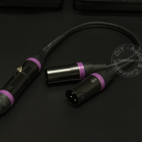 Cáp XLR cái sang 2 XLR đực - Cáp chia bablanced XLR female to 2 XLR male 0.2M 0.5M 1M 1.5M