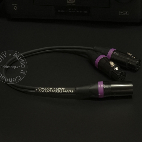 Cáp XLR đực sang 2 XLR cái - Cáp chia XLR male to 2 XLR female 0.2M 0.5M 1M 1.5M