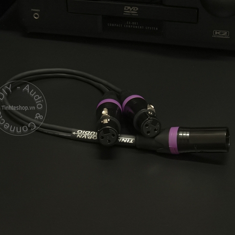 Cáp XLR đực sang 2 XLR cái - Cáp chia XLR male to 2 XLR female 0.2M 0.5M 1M 1.5M