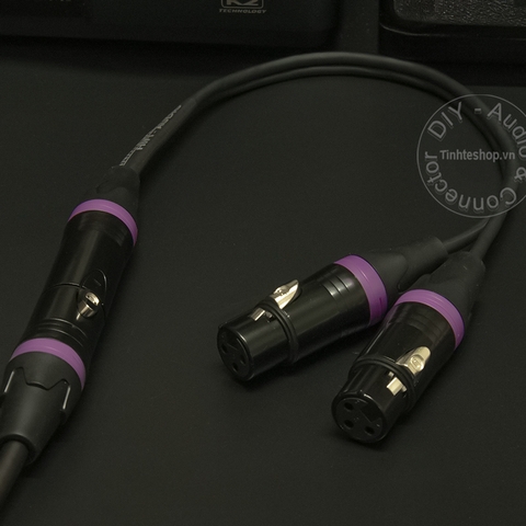 Cáp XLR đực sang 2 XLR cái - Cáp chia XLR male to 2 XLR female 0.2M 0.5M 1M 1.5M