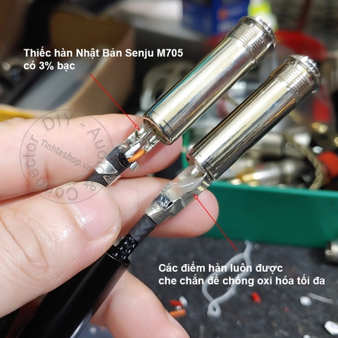 Cáp 4.4 sang 6.5mm TRS chuyển âm thanh từ DAC AMP sang loa kiểm âm - 4.4mm to 2 female TRS balanced audio cable