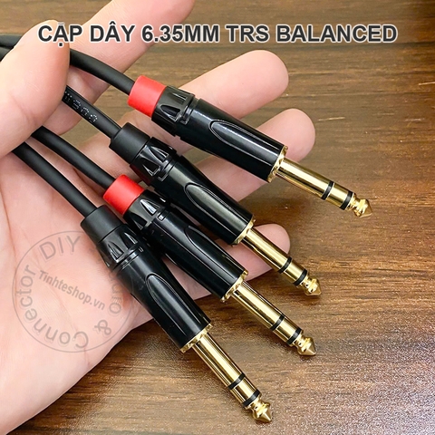 Dây 6.5 ly TRS balanced cho Soundcard Mixer đến Loa kiểm âm KRK ROKIT 7G4 PreSonus Eris E3.5 Yamaha HS3.v.v.