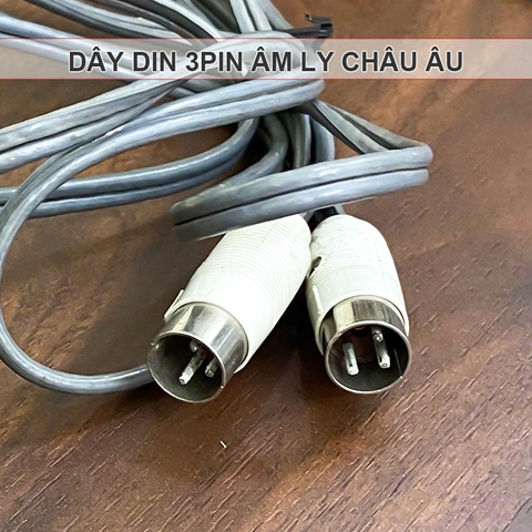 Dây DIN đầu 3 chân cho Âm ly cổ Châu Âu