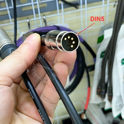 Dây DIN 5 sang canon đực - XLR 3-Pin Male to DIN 5-Pin Male Adapter
