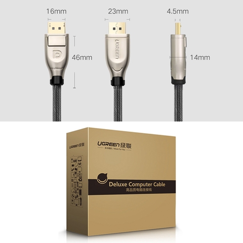 Cáp Displayport 4K60Hz 2K 144Hz Ugreen DP107 - Displayport to Displayport cable 4K 3D 1M 1.5M 2M 3M 5M