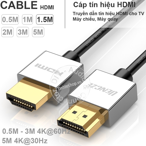 Cáp HDMI 2.0 4K siêu mỏng UENCZE 0.5M 1M 1.5M 2M 3M 5M - Ultra thin HDMI cable V2.0 support 4K