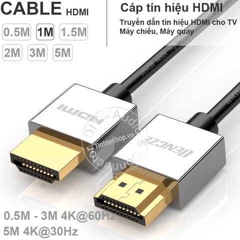 Cáp HDMI 2.0 4K siêu mỏng UENCZE 0.5M 1M 1.5M 2M 3M 5M - Ultra thin HDMI cable V2.0 support 4K