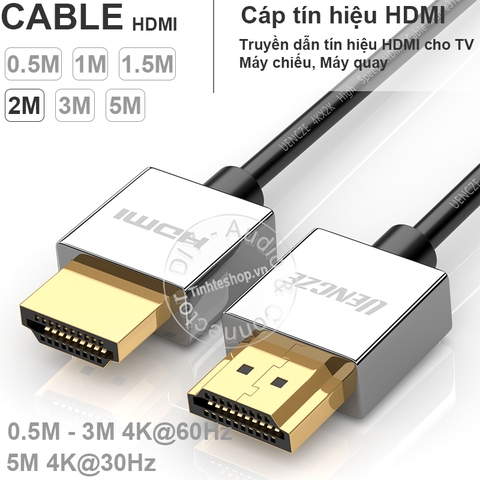 Cáp HDMI 2.0 4K siêu mỏng UENCZE 0.5M 1M 1.5M 2M 3M 5M - Ultra thin HDMI cable V2.0 support 4K